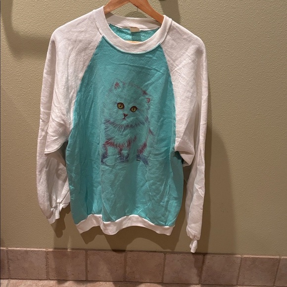 Cute Cat Graphic Sweatshirt - Picture 2 of 7